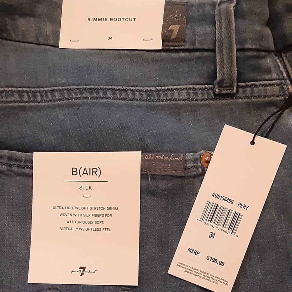 NWT 7 For all Mankind NWT Sz 34 Kimmie Boot Cut Jeans MUST SEE!!!!